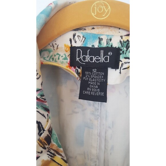 Rafaella CIty Garden  Print‎  jacket, Size 12, Cotton, unlined - Picture 2 of 6